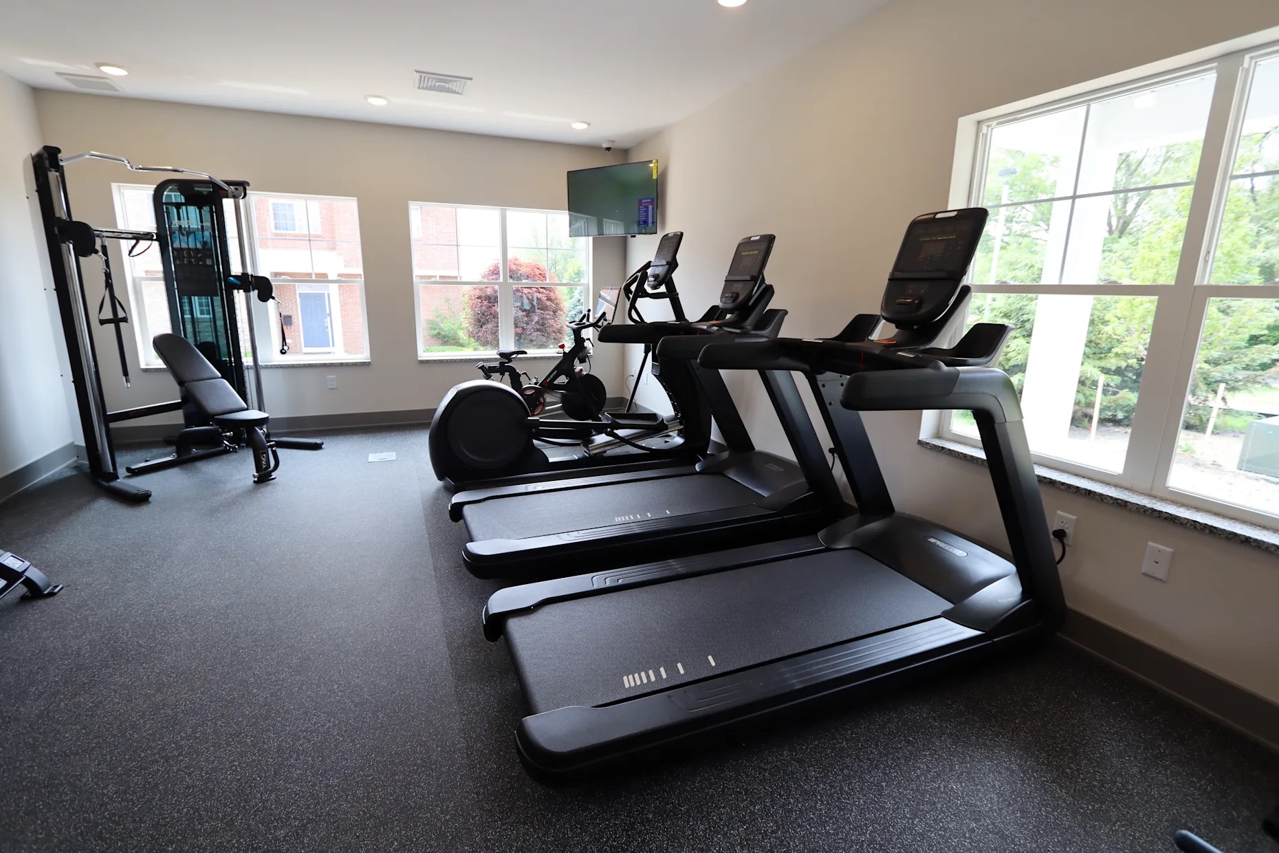 Fitness room at Mona Shores Flats